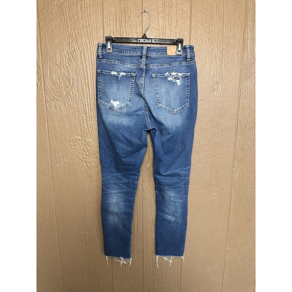 BKE Billie Ankle Skinny Stretch Jeans Medium Wash Distressed‎ High Rise Size 29 - Picture 6 of 7